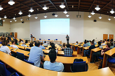 Doctoral Students at IAMO Lecture Hall following presentation by two speakers on science communication